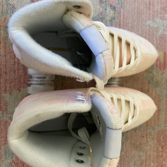 INTENTIONALLY BLANK Pastel Pink and Cream Roller Skates - Picture 2 of 5
